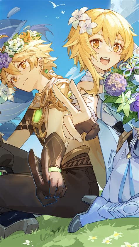 Genshin Impact Aether Aether Lumine Wallpaper 8k HD ID:10856