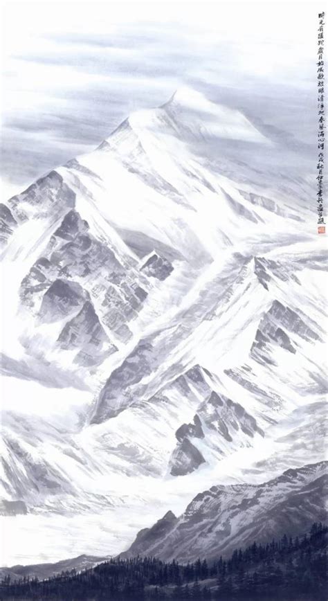 雪山简笔画 的图像结果