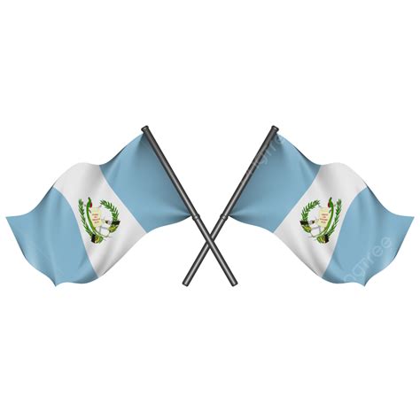Guatemala Nation Flag Crossing And Waving With Realistic 3d Texture ...