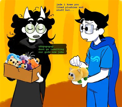 Jade introduces John to her stuffed animals. : r/homestuck