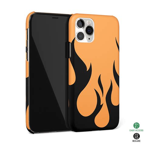Y2K Retro Orange Flames Phone Cover | Matte Case – Boujee