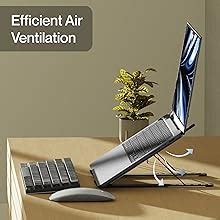 Ambrane Laptop stand with Metal Body, Portable & foldable Design ...