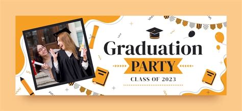 Social media cover template for graduation | Free Vector