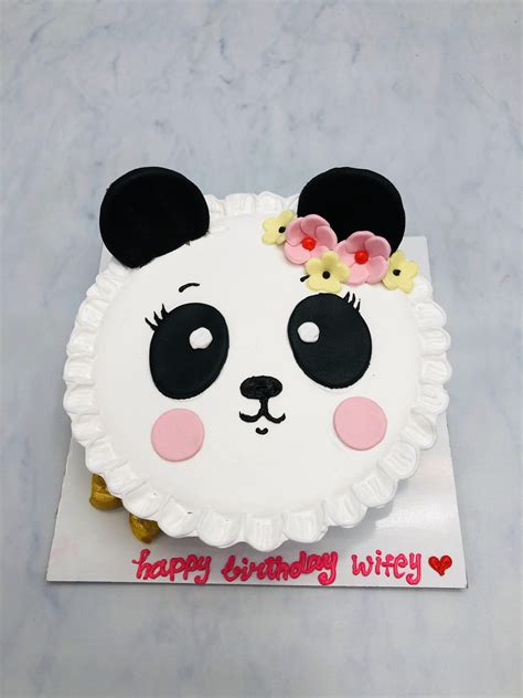 Cute Panda Face Cake – Bento Cakes Noida