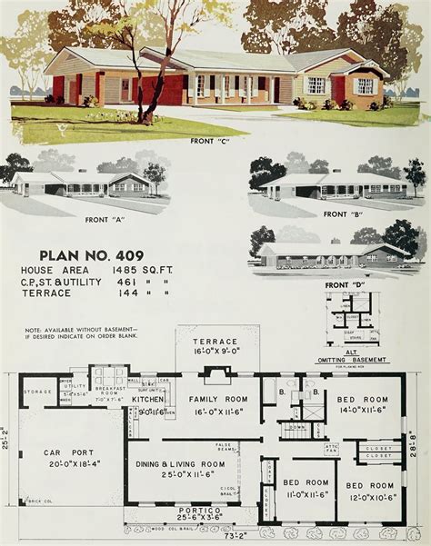 Vintage House Plans Ranch Comparing Two House Plans: 1925 Vs. 2014