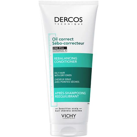 Vichy Dercos Oil Correct Conditioner 200ml for Oily Hair with Dry Ends ...