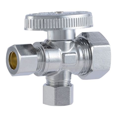 SharkBite 1/2-in Compression x 3/8-in OD Compression Brass Quarter Turn ...