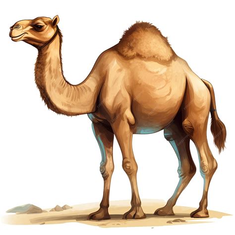 Clipart of a camel in the desertgenerative ai | Premium AI-generated image