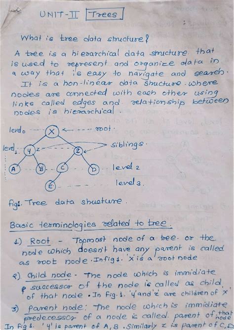 Dsa unit 2 imp - Software engineering imp notes - Trees What is tree ...