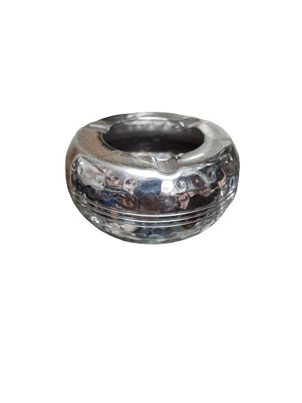Hammered Stainless Steel Ashtray with Lid, Round – JS Hotelware