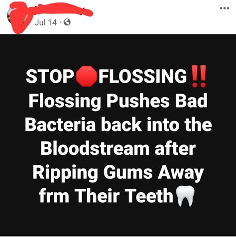 Stop flossing! : r/FacebookScience