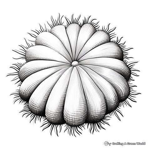 Sea Urchin Drawing Urchins Coloring Color Kids Handout Below Please ...