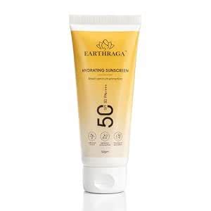 EARTHRAGA Hydrating Sunscreen SPF50 PA++++ | 50 ml | 3-in-1 Formula ...