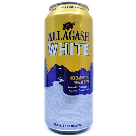 Allagash White Belgian-Style Wheat Beer 5.2% (473ml can) - Hop Burns ...
