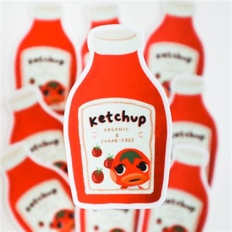 Ketchup from Animal Crossing Sticker – dotori designs