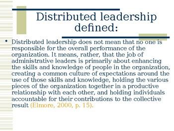 Distributing Leadership within Schools PD PPT by educators materials