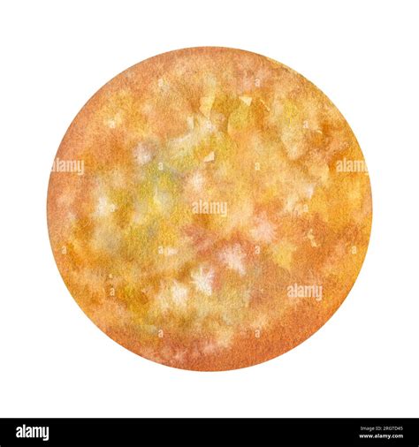 Venus planet solar system. Cosmos space clipart . Hand draw watercolor ...
