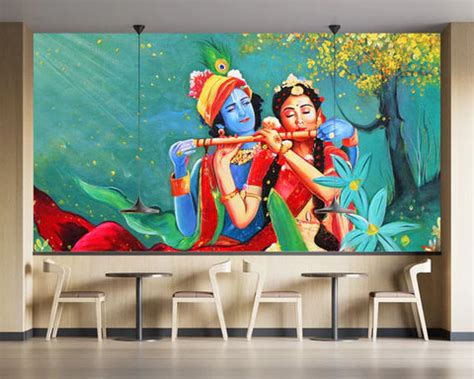 Radha Krishna Wallpaper for Home Wall – Myindianthings