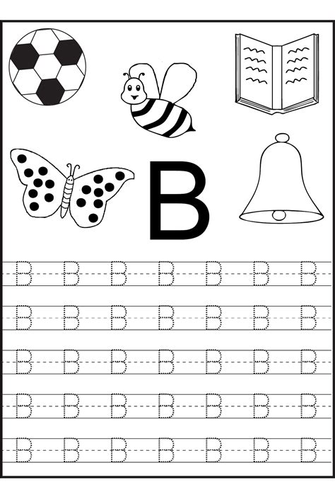 tracing letter b worksheet dot to dot name tracing website - free ...