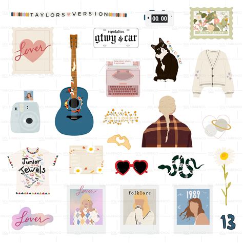 Taylor Swift Stickers | Vector & PNG – Sol Marengo