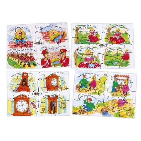 Just Jigsaws Nursery Rhyme Jigsaws - Set 2 - Pack f 4 | HE1769516 | Hope