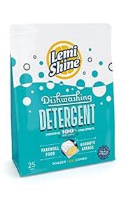 Lemi Shine Dishwashing Detergent, 25 Pac of Powder & Gel Combo, 12.03 ...