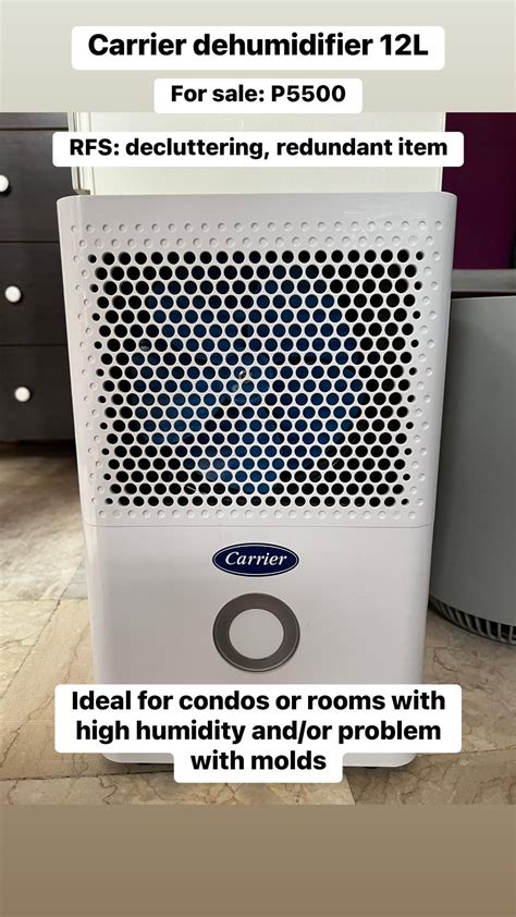 FS: Used Carrier dehumidifier 12L for P5,500 : r/phclassifieds