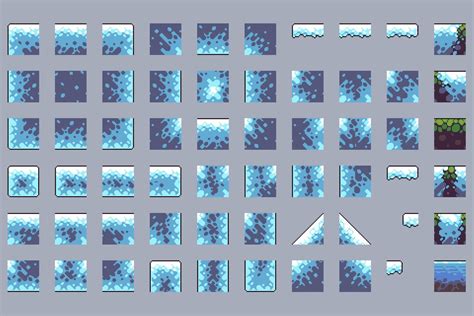 Snow 2D Game Tileset Pixel Art - CraftPix.net | Pixel art design, Cool ...