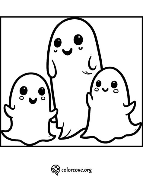 28 Free Cute Ghost Coloring Pages – The Color Cove