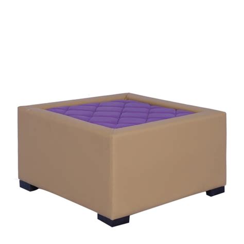 Alvin Upholstered Coffee Table in Beige Colour | Craft Paradise