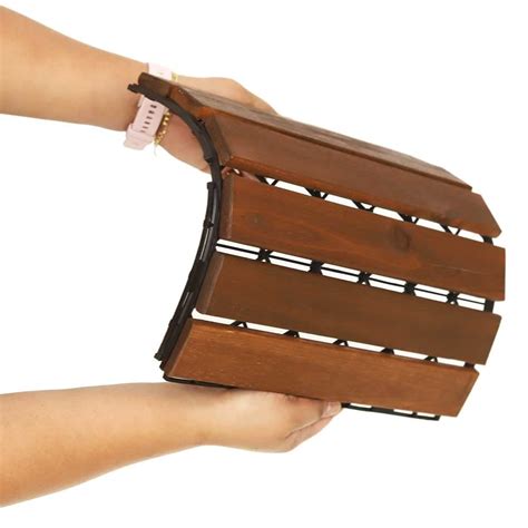 YATAI Wooden Floor Tiles, 31x31x2.5cm, Wood Decking Tiles, Floor Tiles ...