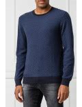 maglia uomo blu royal armani exchange girocollo slim fit 3gzm1p
