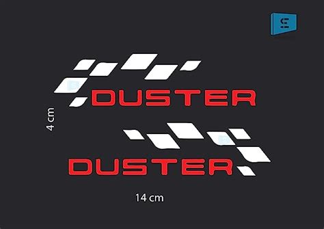 SIGN EVER Checked Sport Duster Logo Rear View Mirror Car Stickers for ...