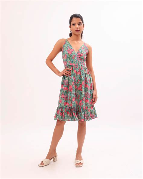 Bali Floral Print Women's Cotton Mini Dress by Bougainvillea ...