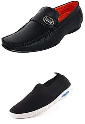 Buy ALESTINO Combo Pack of 2 Loafer+Casual Ultra Light Running Shoes ...