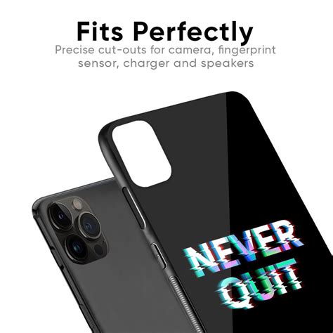 Never Quit iPhone 13 Pro Max Glass Back Cover - Flat 35% Off On iPhone ...