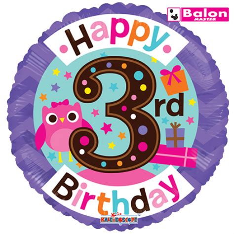 3rd birthday girl 18in