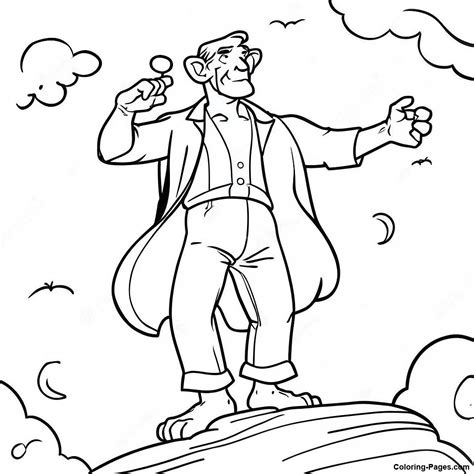 Bfg Giant In The Sky Coloring Page | Coloring-Pages.com