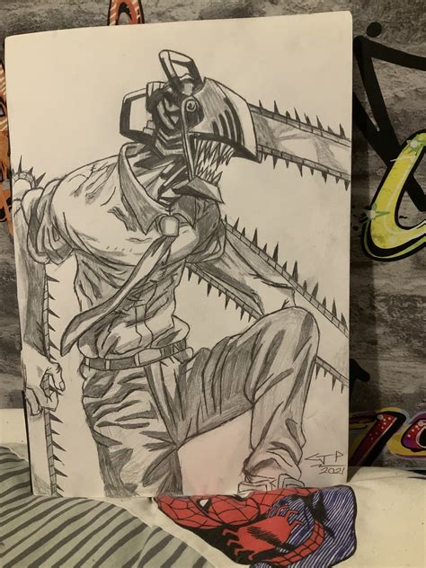 Chainsaw Man Drawing