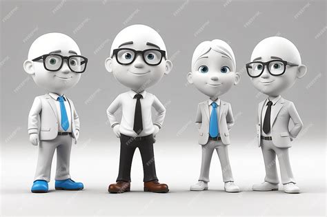 Premium Photo | 3d characters isolated on white background series