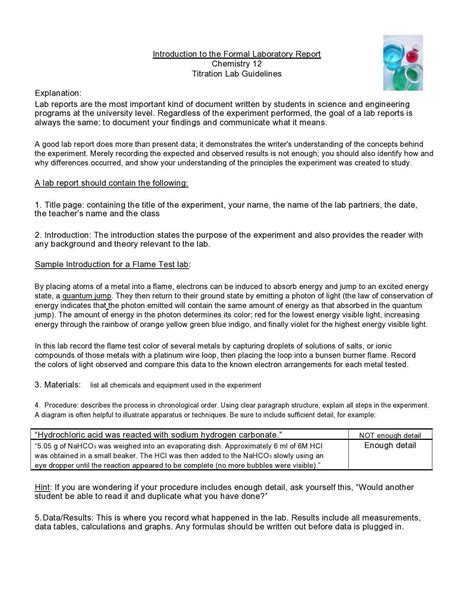 Image result for Engineering Lab Report Example