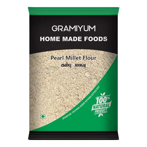 Kambu Flour (Pearl Millet Flour) – 500 gms – Gramiyum – Online Store ...