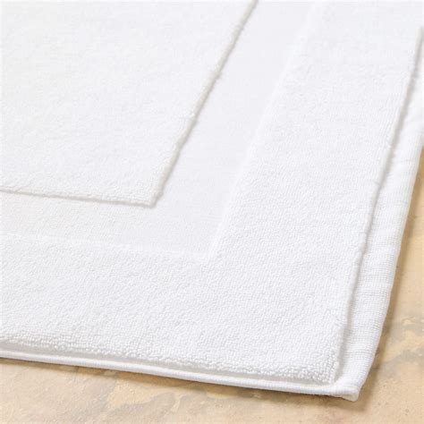 Matin Organic Cotton White Bath Mat 24"x36" + Reviews | CB2