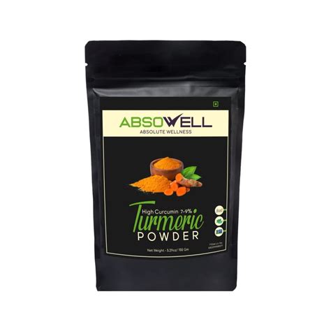Buy Absowell Turmeric Curcumin Root Powder in Resealable Bag - High ...