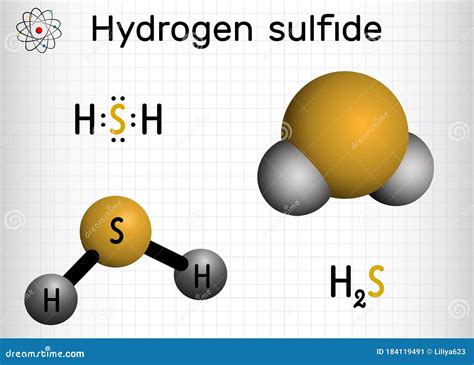 Hydrogen Sulfide, Hydrosulfuric Acid, H2S Molecule. it is Highly Toxic and Flammable Gas with ... - what is the smell of hydrogen sulfide