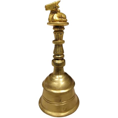 Buy PAPILON Brass Nandi ﻿Ghanti for Puja Arti Prayers Pooja Cow Bell ...
