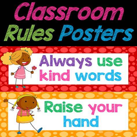 Classroom Rules Posters, Flashcards, Decor- Editable PPT | Back To School