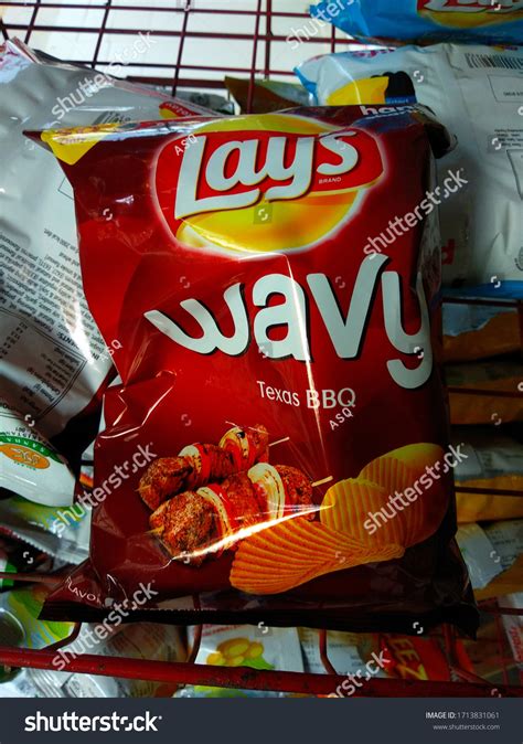 Red Color Lays Wavy Chips Packet Stock Photo (Edit Now) 1713831061