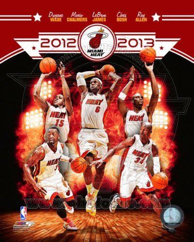 Miami Heat 2012-2013 NBA Team Composite Photo 8x10 NBA Nba Basketball ...