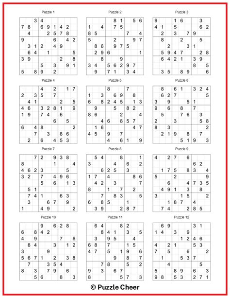 Sudoku Print Outs 的图像结果